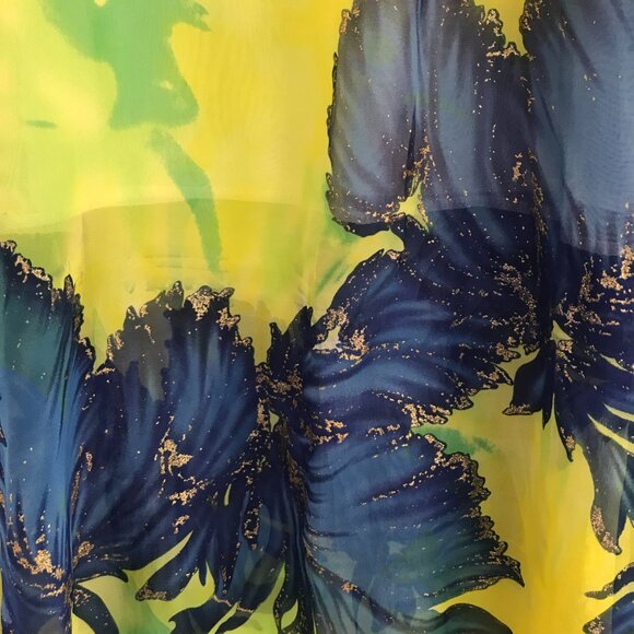 Chartreuse maxi dress women size S/M sleeveless Christmas holiday festive event - Picture 3 of 10